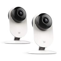 YI 1080p Home Camera with 2-Way Audio and 9m IR Range, 2 Pack, White